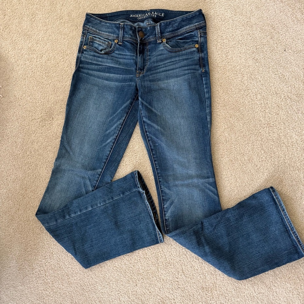 American Eagle Outfitters Women's Dark Blue Boot Cut Jeans